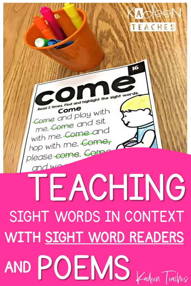 SIGHT WORD READERS AND POEMS
