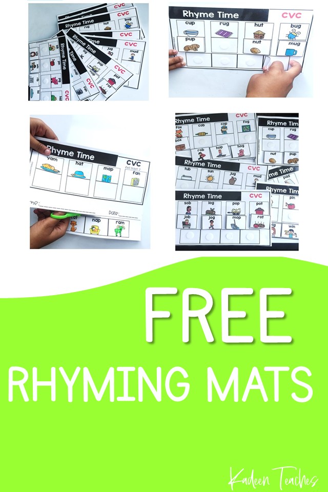 FREE CVC Rhyming Mats