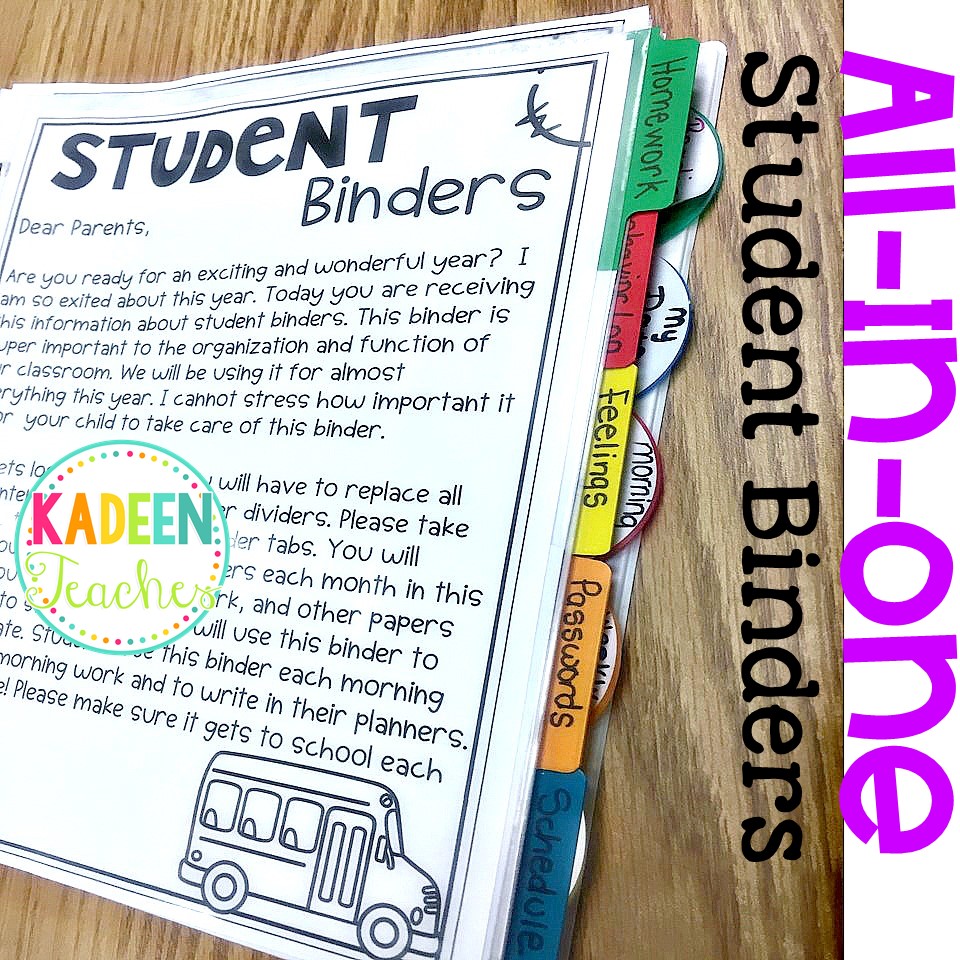 ALL-IN-ONE STUDENT BINDERS