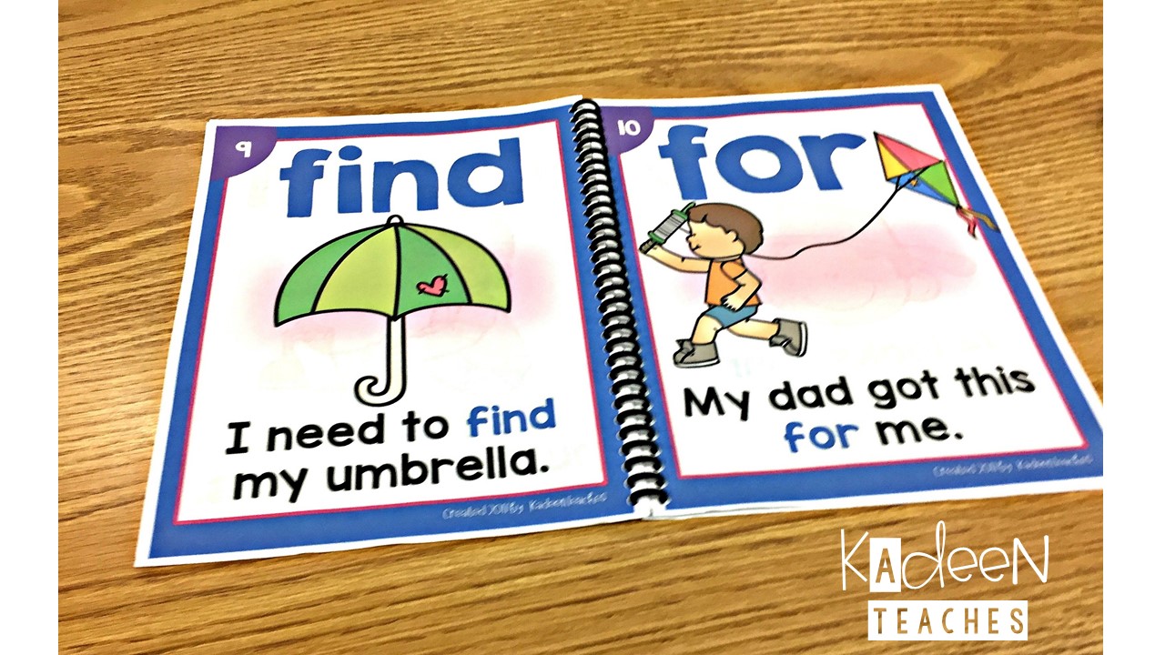 Sight Word Fluency Sentence Readers