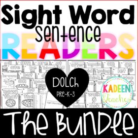 Sight Word Fluency Sentence Readers (DOLCH) B/W