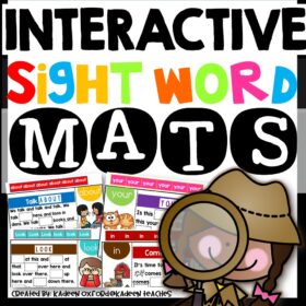 Sight Word Interactive Focus Mats (First 50)