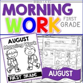 FIRST GRADE MORNING WORK-AUGUST
