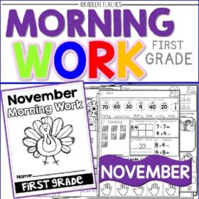 FIRST GRADE MORNING WORK-NOVEMBER