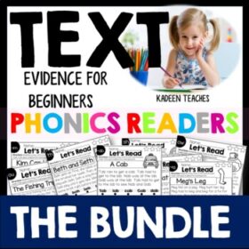 Phonics Based Reading Comprehension and Text Evidence for Beginners-BUNDLE