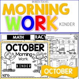 KINDERGARTEN MORNING WORK-OCTOBER