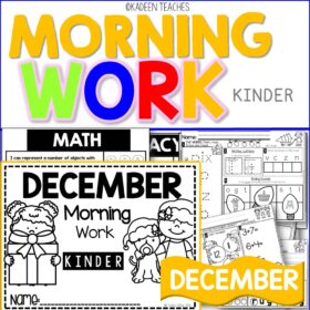 KINDERGARTEN MORNING WORK-DECEMBER